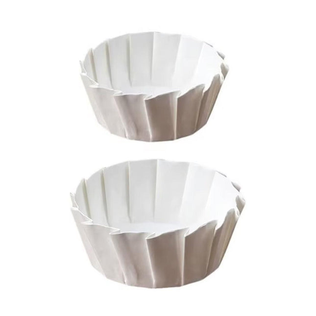 100PCS Non Folding Non Stick Oil Proof Cake Paper Tray Baking Food Serving Plate
