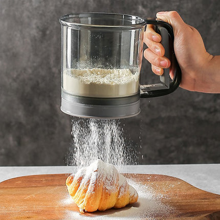 Semi Automatic Handheld Flour Sieve Fine Mesh Food Grade Baking Sifter