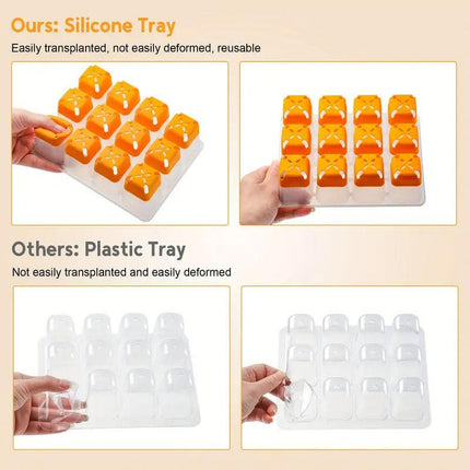 10pcs 12 Hole Nursery Pots Planting Box Reusable Easy to Clean Burrow Trays