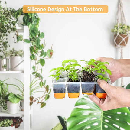 10pcs 12 Hole Nursery Pots Planting Box Reusable Easy to Clean Burrow Trays
