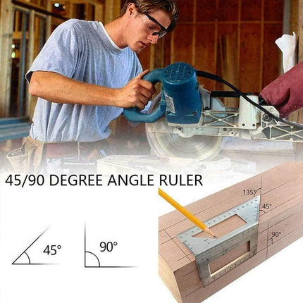 Right Angle Ruler Multifunctional Carpentry Tool Scribing Ruler Combination Tool