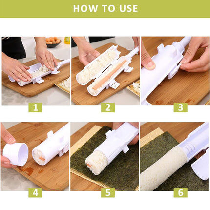 Sushi Roll Mold Non-Stick Food Grade Plastic for Home Kitchen DIY Sushi Making