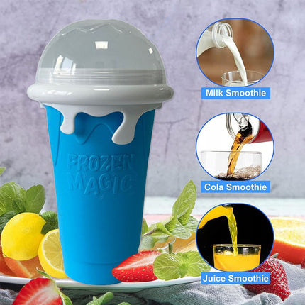Portable Silicone Smoothie Cup 330ml Leak-Proof Reusable Outdoor Home Office Use