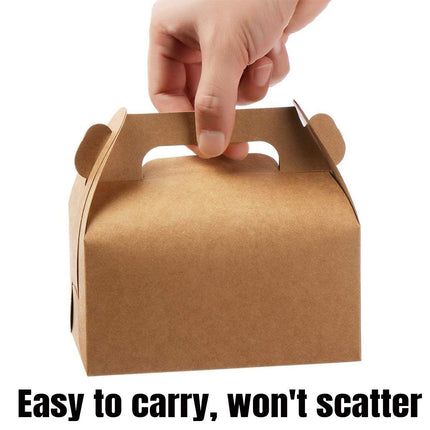 50pcs Portable Pastry Box Bakery Cake Box Takeaway Packing Boxes for Pastries
