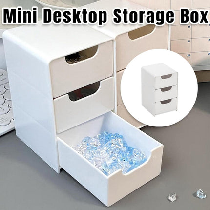 Mini Desktop Organiser Box Portable Storage Box for Office Home Desk Accessories