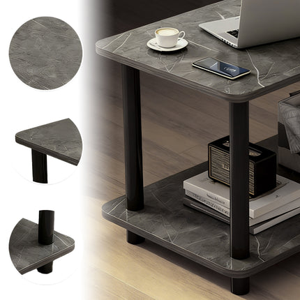 2 Tier Narrow Table Space Saving for Bedroom Living Room Side Table Organizer