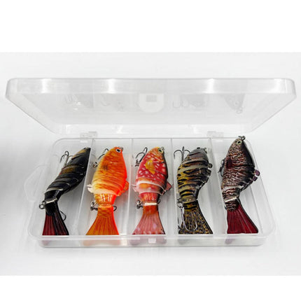 5PCS Faux Lure Set Fish Hard Fake Bait Fishing Lures Artificial Bait Tackle Gear