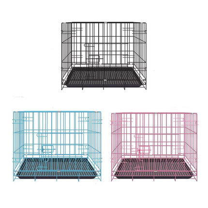 Metal Dog Crate Pet Cage with Divider for Puppies Cats Kennel Indoor Pet House