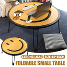 Foldable Small Table with Smiley Face Pattern Childrens Study Desk Play Table