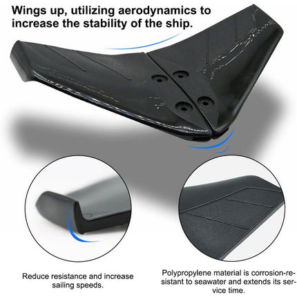 Outboard Engine Hydrofoil Stabilizer Marine Tail Wing Plate for Boat Motor Parts