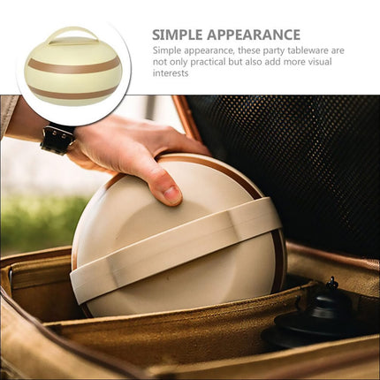 Camping Tableware Set Portable Picnic Dinnerware with Storage Box for Outdoor RV Use