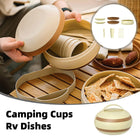 Camping Tableware Set Portable Picnic Dinnerware with Storage Box for Outdoor RV Use