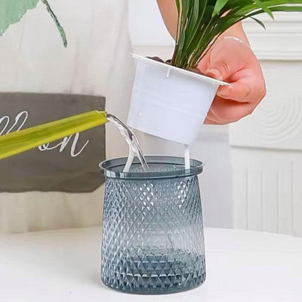 4PCS Self Absorbing Lazy Hydroponic Planter Plastic Indoor Plant Pots Gardening