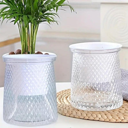 4PCS Self Absorbing Lazy Hydroponic Planter Plastic Indoor Plant Pots Gardening