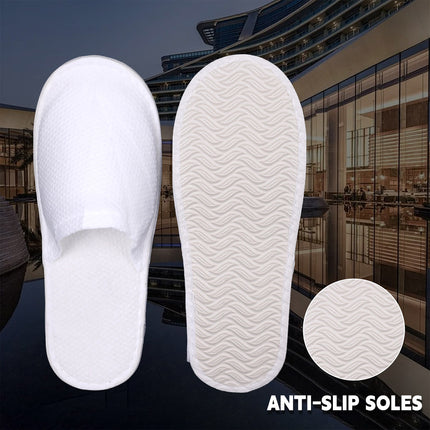 20 Pairs Disposable Non Slip Slippers Brushed Plush Bottom Soft Sole Comfort