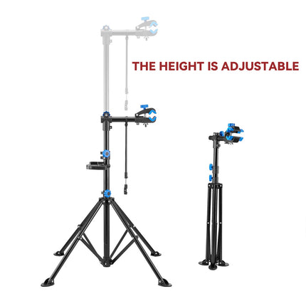 Steel Foldable Bike Repair Stand Blue or Red Accents
