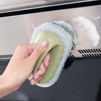 3PCS Cleaning Brushes Set Tile Kitchen Scrub Brushes Sponge Eraser For Home Use
