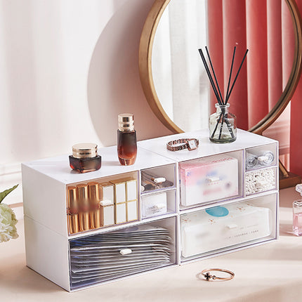 Transparent Drawer Storage Box Clear Dustproof Easy Sorting for Cosmetics Jewelry