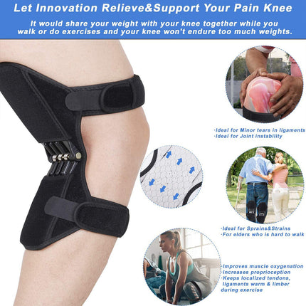 Adjustable Knee Support Booster Brace for Lifting Squatting Hiking and Sports
