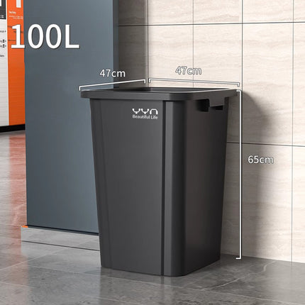 Outdoor Garbage Large Capacity 100L Trash Can Durable with Handle