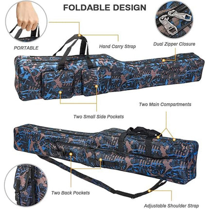 130cm Big Belly Fishing Tackle Bag Rod Storage Carry Case Outdoor Fishing Bag