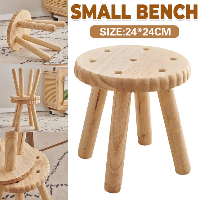 Home Wooden Shoe Bench Small Bench Wood Construction for Entryway Living Room