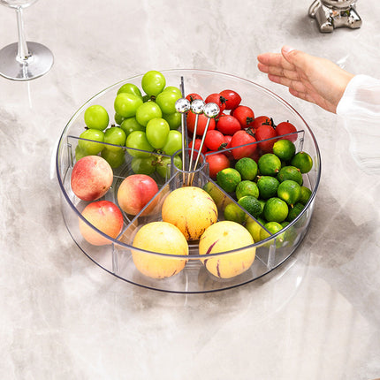 Six Point Fruit Snack Tray With Lid Dried Fruit Nut Candy Box Dustproof Storage