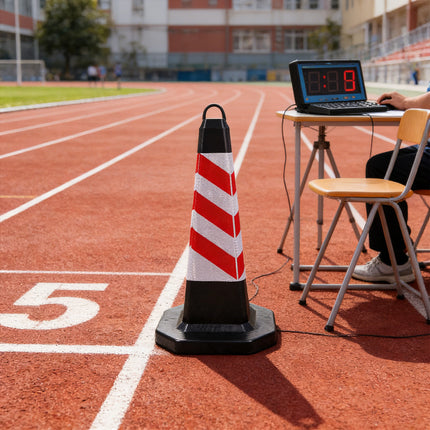 2PCS Road Rubber Traffic Cone Safety Cone Flexible Resilient for Construction