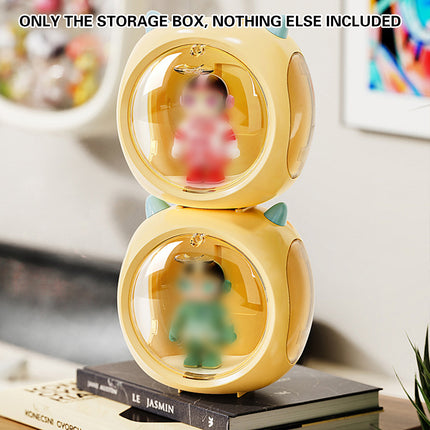 Space Capsule Storage Box Single Display Organizer for Figures and Dolls