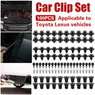 100pcs Car Trim Clip Set PP Push Rivets for Toyota Lexus Bumper Fender Repair