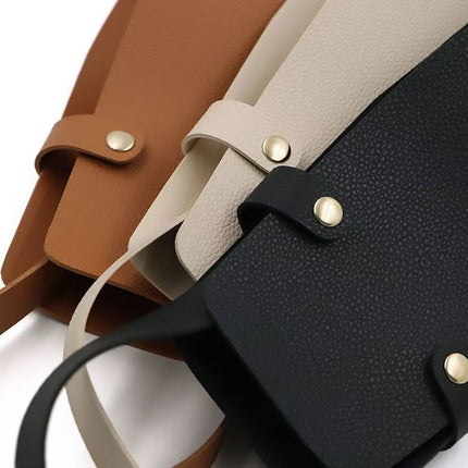 2PCS Wine Tote Bag Portable PU Leather with Handle Durable for Party Gift Use