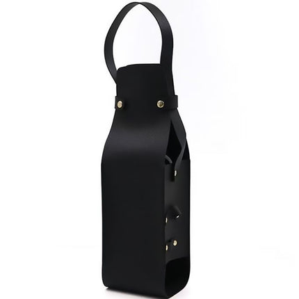 2PCS Wine Tote Bag Portable PU Leather with Handle Durable for Party Gift Use
