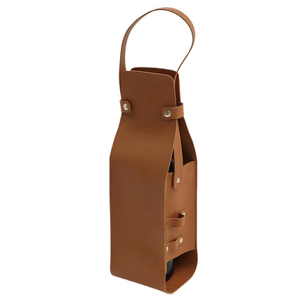 2PCS Wine Tote Bag Portable PU Leather with Handle Durable for Party Gift Use