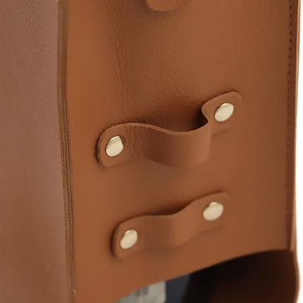 2PCS Wine Tote Bag Portable PU Leather with Handle Durable for Party Gift Use
