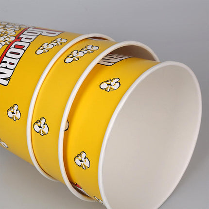 50pcs Popcorn Bucket Paper Cup Cinema KTV Snack Container for Party Movie Night
