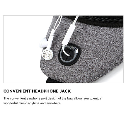Large Capacity Crossbody Bag With Headphone Jack Durable For Daily Travel Work