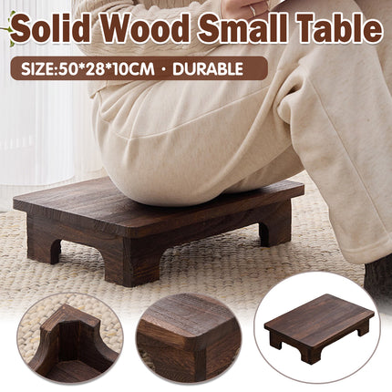 Solid Wood Low Tatami Coffee Table 50cm Japanese Floor Tea Table for Bay Window