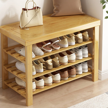 Sit-On Shoe Rack Storage Bench for Entryway Hallway Home Space Saving Durable