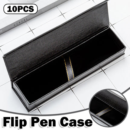 10pcs Black Clamshell Pen Box Gift Case Packaging for Pen Storage and Display