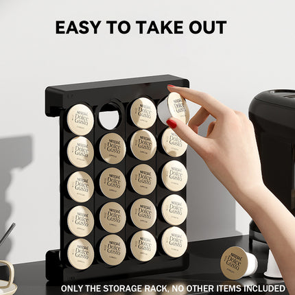 Wall Mounted Coffee Capsule Storage Rack SpaceSaving for Kitchen Cafe Countertop