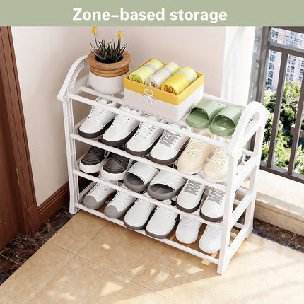 4 Tier Tree Shoe Rack Space Saving Organizer Stand for Entryway Hallway Storage
