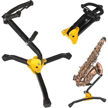 Portable Foldable Alto Tenor Saxophone Stand Stable Non Slip For Music Practice