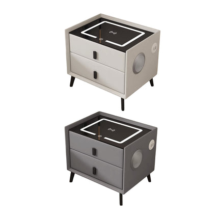 Smart Bedside Table Modern Multi Functional Storage Cabinet Nightstand Organizer