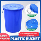 Large Round Plastic Utility Bucket with Lid Heavy Duty Garden Cleaning