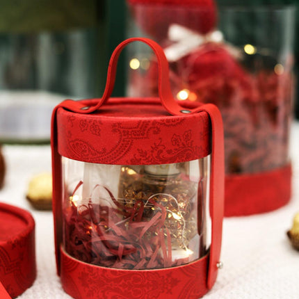 Portable Transparent Hug Bucket Dessert Cookie Boxes 10pcs Gift Candy Storage