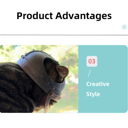 Cat Helmet Decorative Headwear Costume Mask Funny Pet Cap Photography Display
