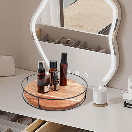 Wooden Storage Rack Sundry Organizer Rotating Desktop Pallet Organizer for Home