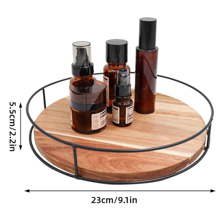 Wooden Storage Rack Sundry Organizer Rotating Desktop Pallet Organizer for Home