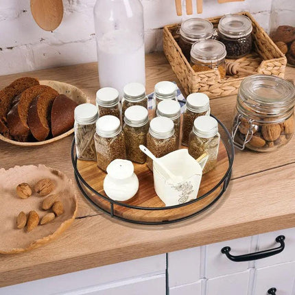 Wooden Storage Rack Sundry Organizer Rotating Desktop Pallet Organizer for Home