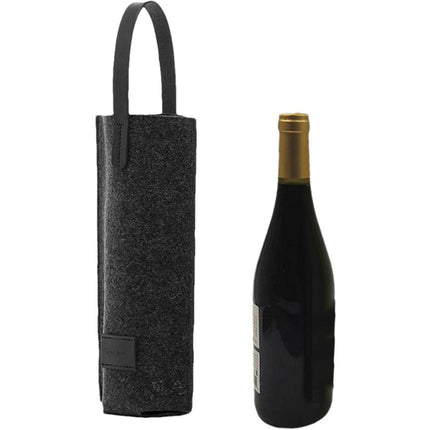 Wine Tote Bag Portable Single Bottle Carrier with Handle High-End for Gift Use
